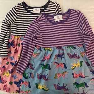 Lot of 2 Hanna Andersson playtime dresses - size 90 (3T)
